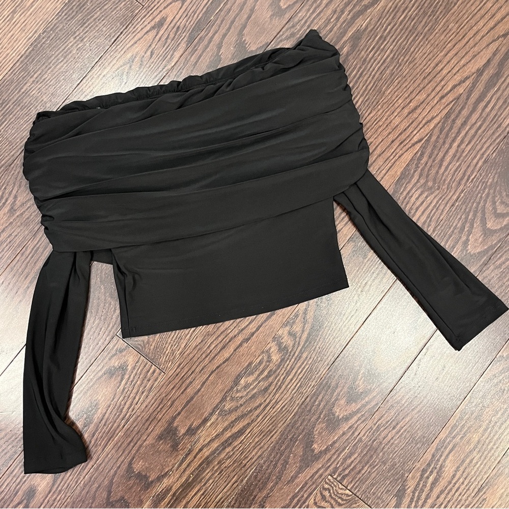 Elegant Black Off-Shoulder Top